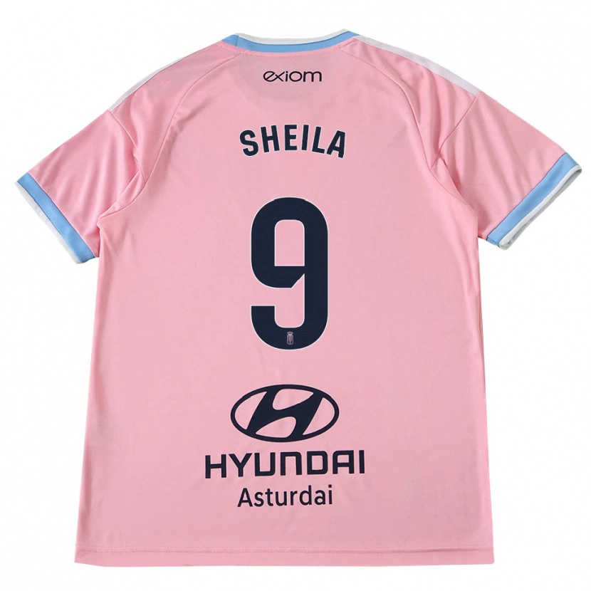 Danxen Femme Maillot Sheila Elorza Hernández #9 Bleu Barbeau Rose Tenues Extérieur 2026/27 T-Shirt