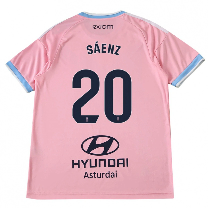 Danxen Femme Maillot Pablo Sáenz #20 Bleu Barbeau Rose Tenues Extérieur 2026/27 T-Shirt