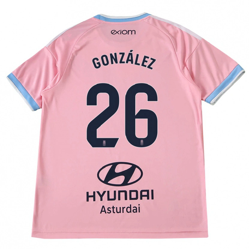 Danxen Femme Maillot Miguel González #26 Bleu Barbeau Rose Tenues Extérieur 2026/27 T-Shirt