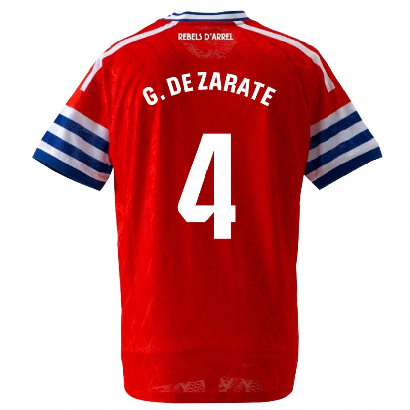 Danxen Femme Maillot Urko González De Zárate #4 Bleu Royal Rouge Tenues Extérieur 2026/27 T-Shirt