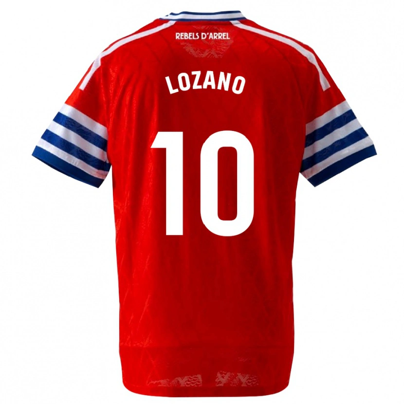 Danxen Femme Maillot Pol Lozano #10 Bleu Royal Rouge Tenues Extérieur 2026/27 T-Shirt