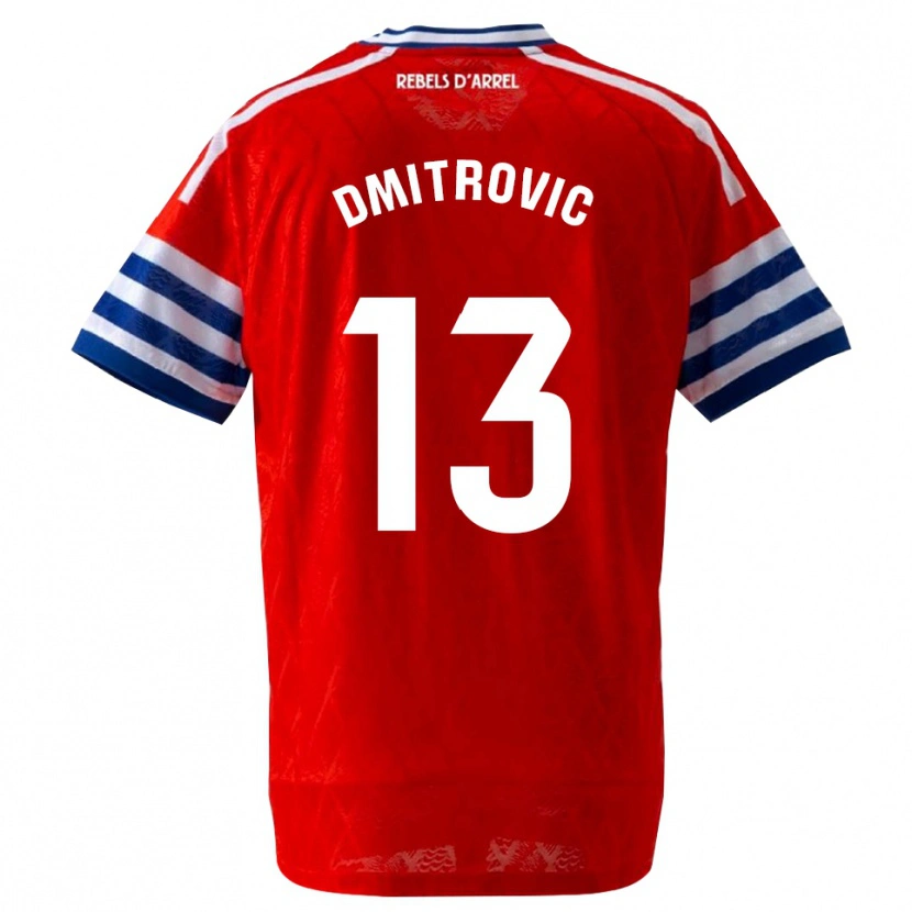Danxen Femme Maillot Marko Dmitrovic #13 Bleu Royal Rouge Tenues Extérieur 2026/27 T-Shirt