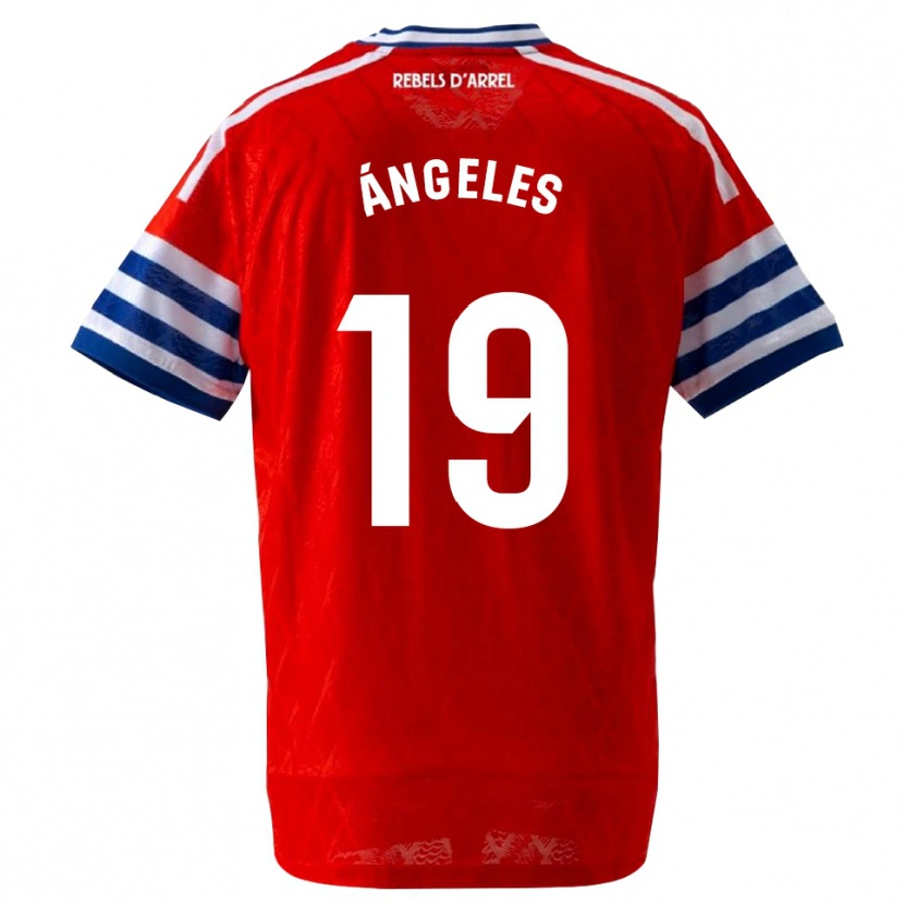 Danxen Femme Maillot Ángeles Del Álamo Sánchez #19 Bleu Royal Rouge Tenues Extérieur 2026/27 T-Shirt