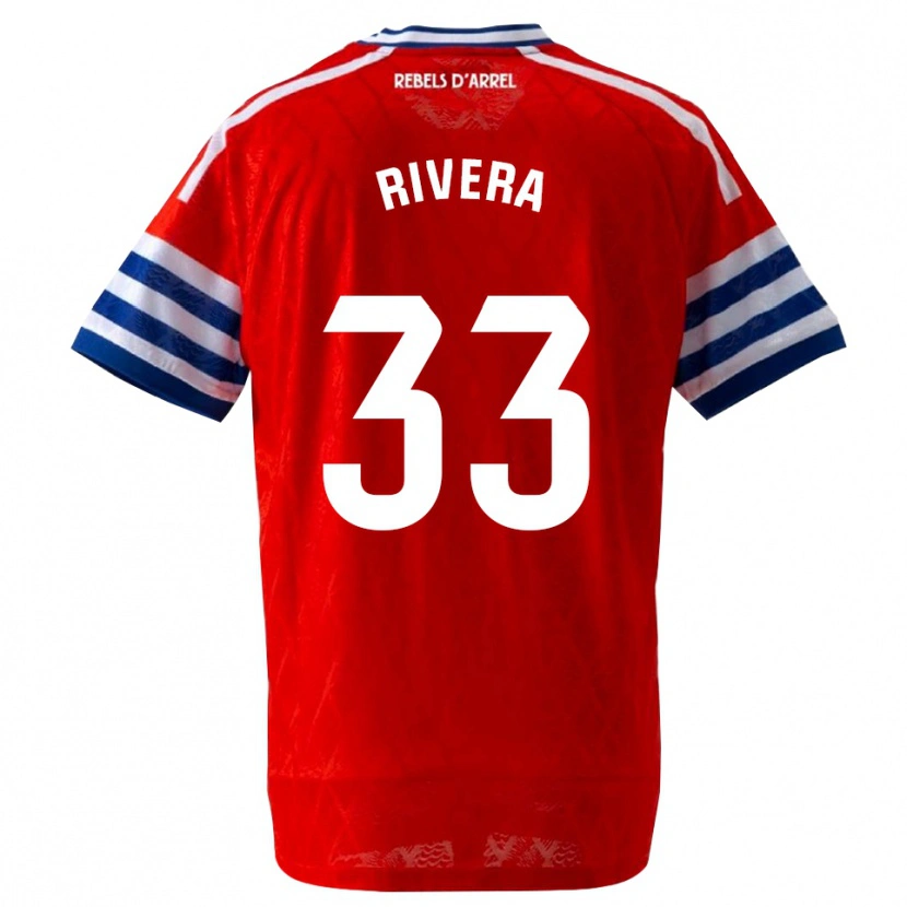 Danxen Femme Maillot Pol Rivera #33 Bleu Royal Rouge Tenues Extérieur 2026/27 T-Shirt