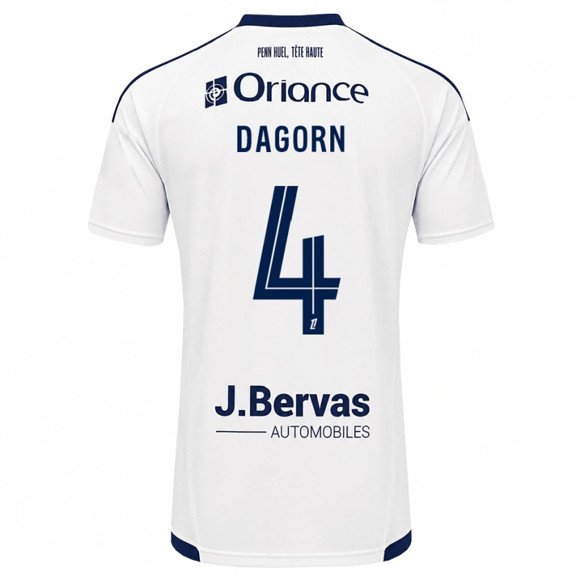 Danxen Femme Maillot Maxime Dagorn #4 Bleu Marine Blanc Tenues Extérieur 2026/27 T-Shirt