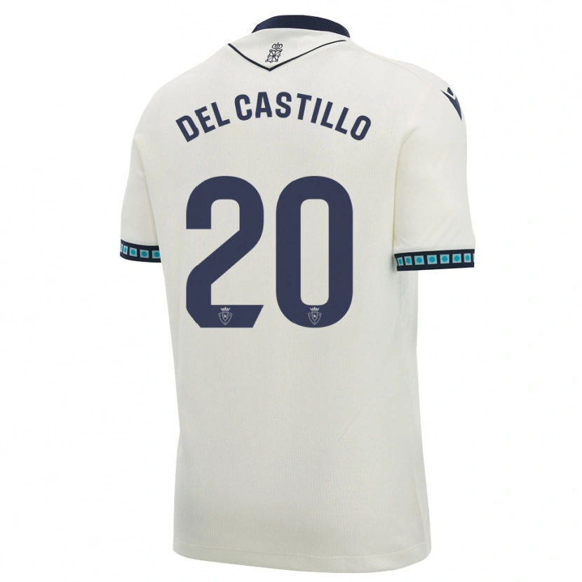 Danxen Femme Maillot Romain Del Castillo #20 Blanc Noir Bleu Ciel Clair Tenues Extérieur 2026/27 T-Shirt