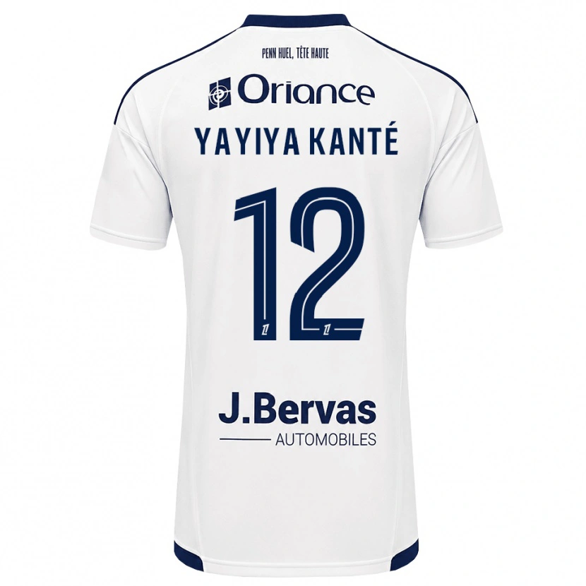 Danxen Femme Maillot Ibrahim Yayiya Kanté #12 Bleu Marine Blanc Tenues Extérieur 2026/27 T-Shirt
