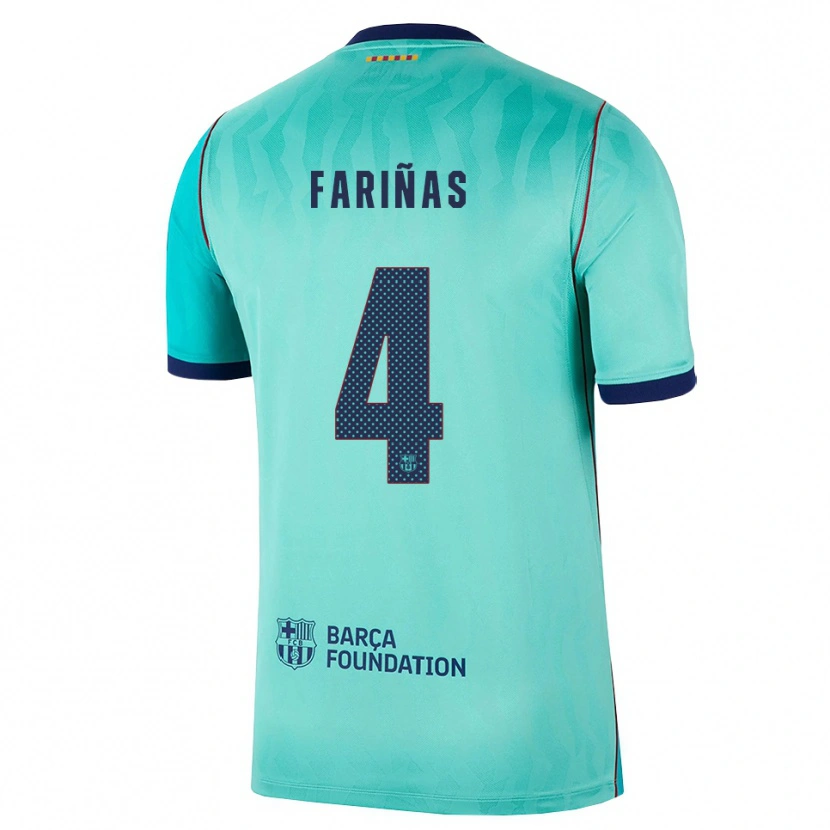 Danxen Femme Maillot Brian Fariñas #4 Aqua Turquoise Foncée Bleu Royal Troisieme 2026/27 T-Shirt