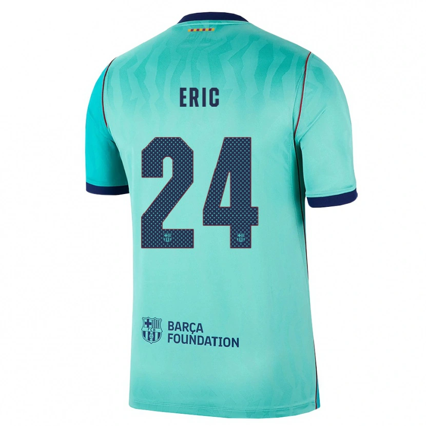 Danxen Femme Maillot Eric García #24 Aqua Turquoise Foncée Bleu Royal Troisieme 2026/27 T-Shirt