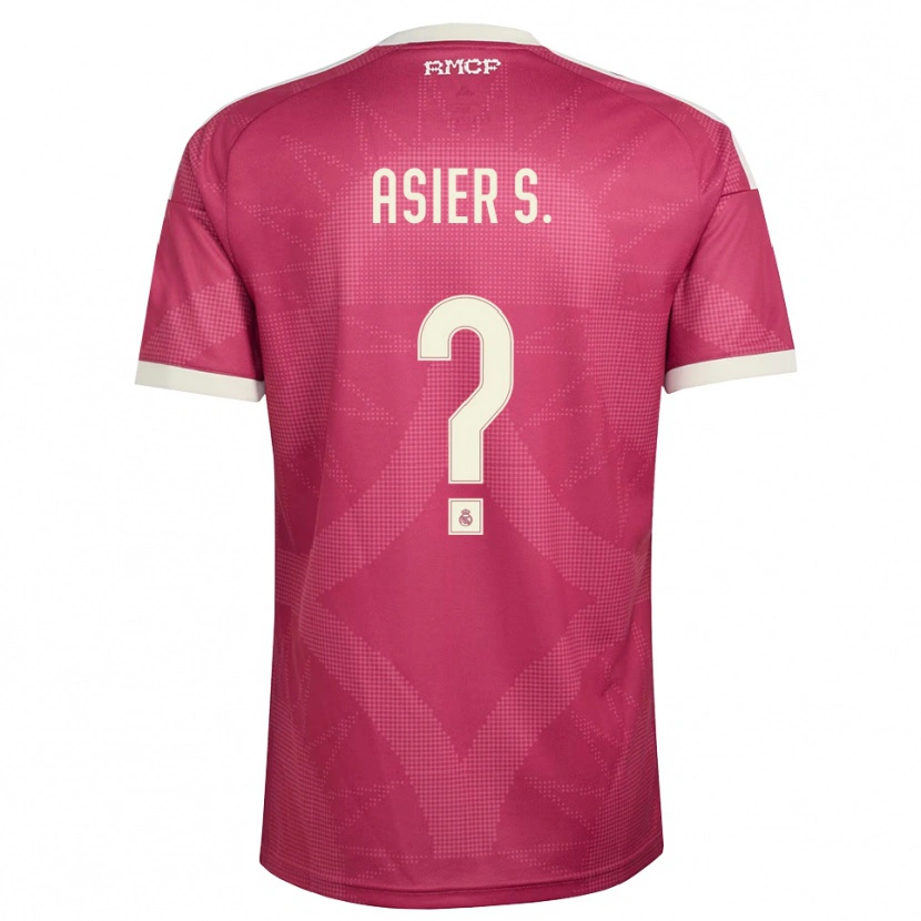 Danxen Femme Maillot Asier Sánchez #0 Rouge Violet Pâle Blanc Troisieme 2026/27 T-Shirt