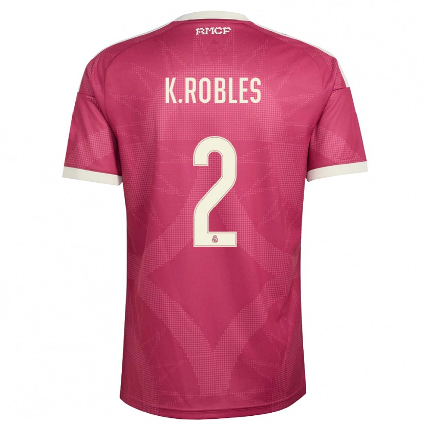 Danxen Femme Maillot Kenti Robles #2 Rouge Violet Pâle Blanc Troisieme 2026/27 T-Shirt