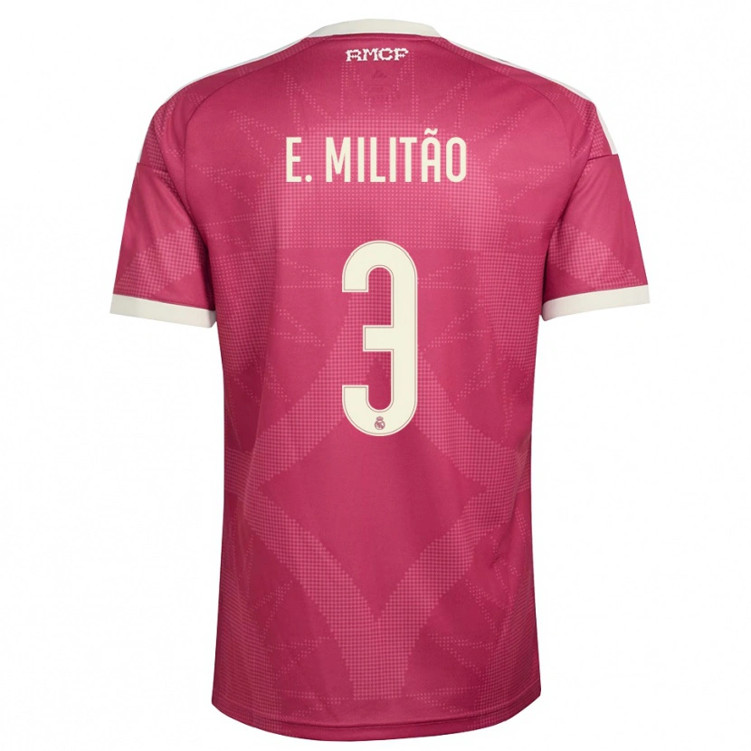 Danxen Femme Maillot Éder Militão #3 Rouge Violet Pâle Blanc Troisieme 2026/27 T-Shirt