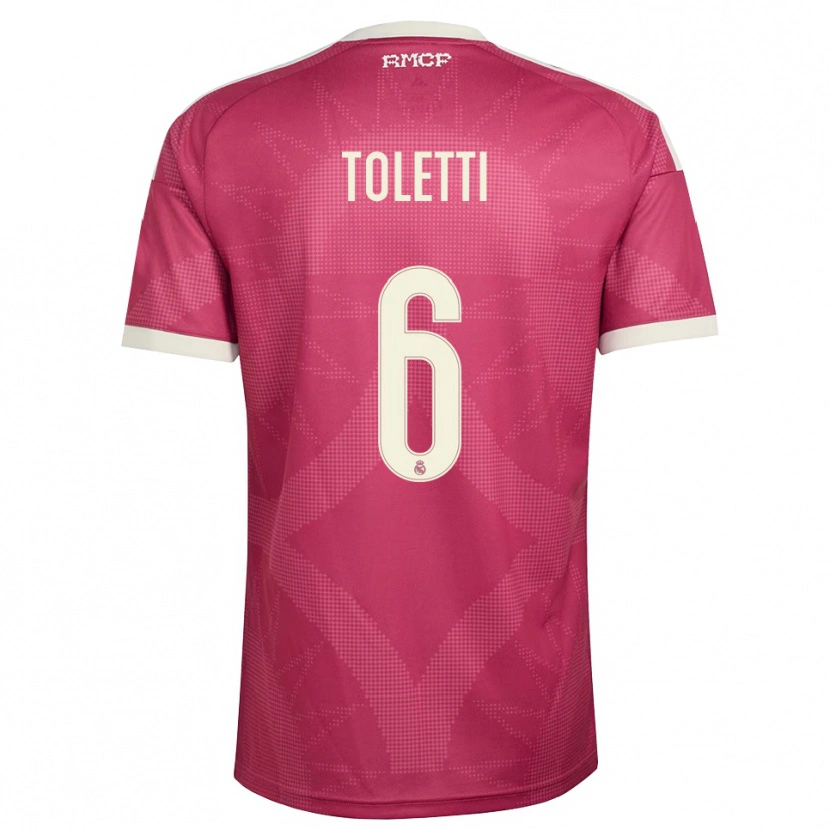 Danxen Femme Maillot Sandie Toletti #6 Rouge Violet Pâle Blanc Troisieme 2026/27 T-Shirt