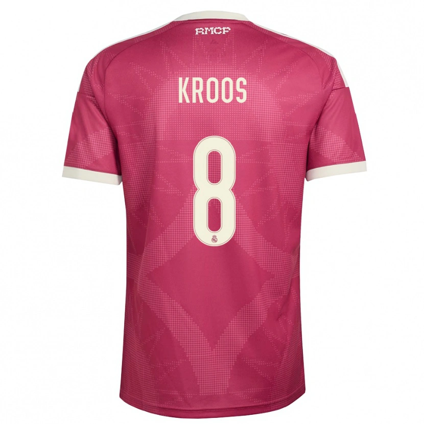 Danxen Femme Maillot Toni Kroos #8 Rouge Violet Pâle Blanc Troisieme 2026/27 T-Shirt