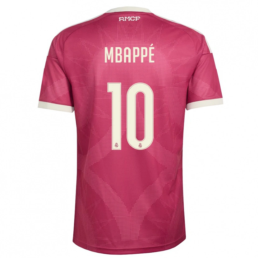 Danxen Femme Maillot Kylian Mbappé #10 Rouge Violet Pâle Blanc Troisieme 2026/27 T-Shirt