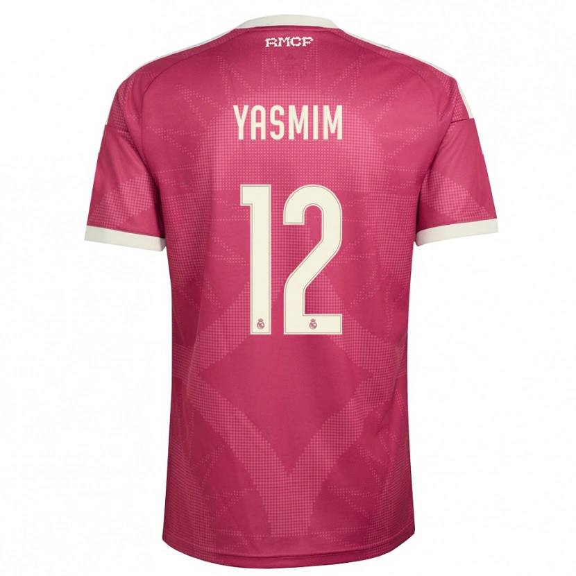 Danxen Femme Maillot Yasmim Assis Ribeiro #12 Rouge Violet Pâle Blanc Troisieme 2026/27 T-Shirt