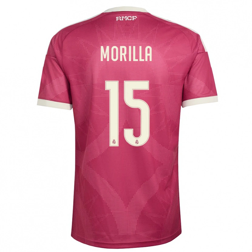 Danxen Femme Maillot Jairo Morilla #15 Rouge Violet Pâle Blanc Troisieme 2026/27 T-Shirt