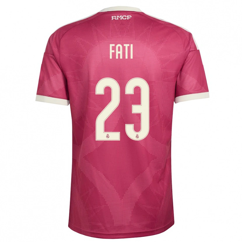 Danxen Femme Maillot Lamini Fati #23 Rouge Violet Pâle Blanc Troisieme 2026/27 T-Shirt