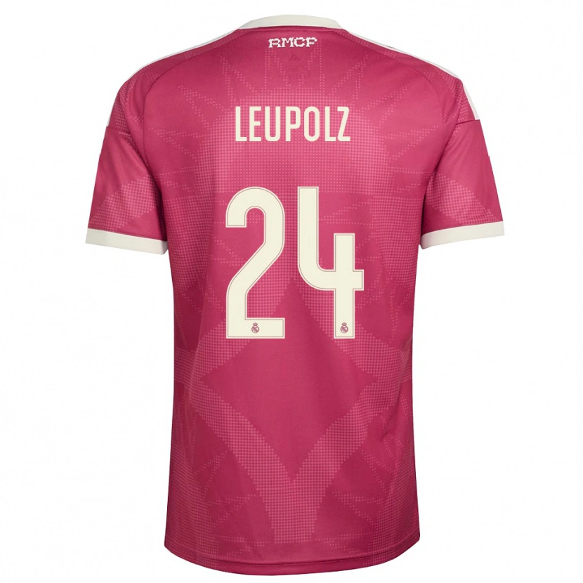 Danxen Femme Maillot Melanie Leupolz #24 Rouge Violet Pâle Blanc Troisieme 2026/27 T-Shirt