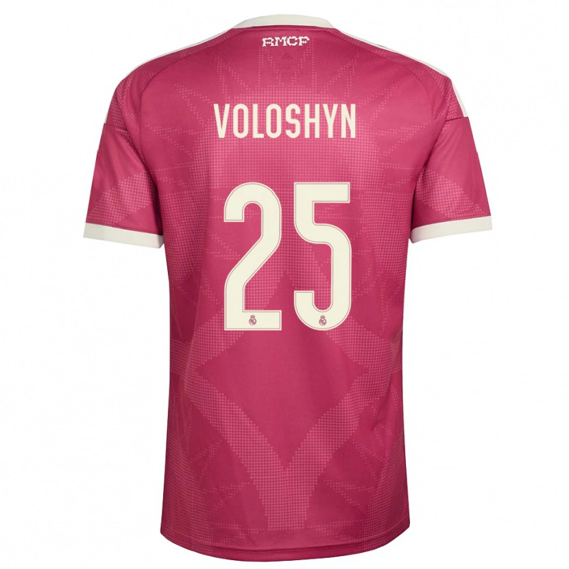 Danxen Femme Maillot Ilya Voloshyn #25 Rouge Violet Pâle Blanc Troisieme 2026/27 T-Shirt