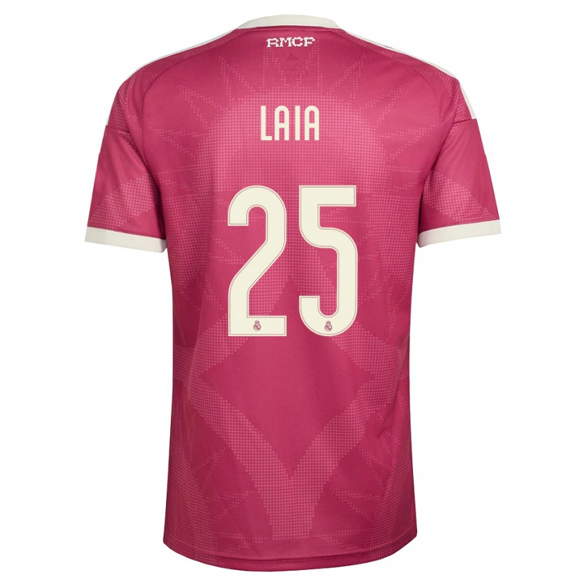 Danxen Femme Maillot Laia López De La Morena #25 Rouge Violet Pâle Blanc Troisieme 2026/27 T-Shirt