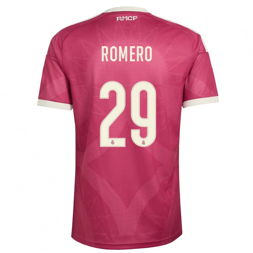 Danxen Femme Maillot Alfonso Romero #29 Rouge Violet Pâle Blanc Troisieme 2026/27 T-Shirt