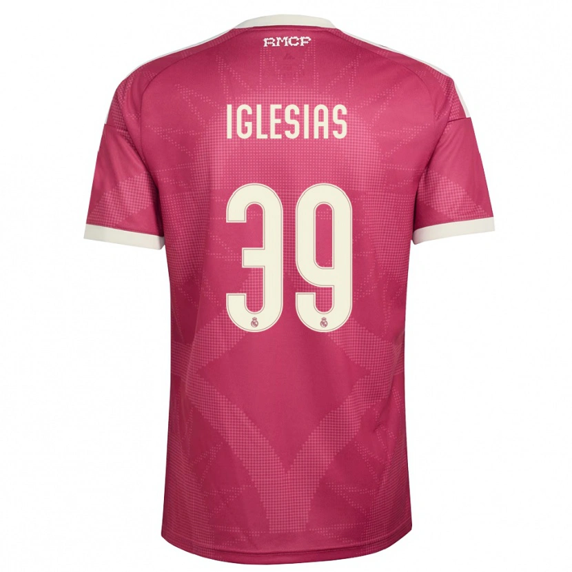 Danxen Femme Maillot Bruno Iglesias #39 Rouge Violet Pâle Blanc Troisieme 2026/27 T-Shirt