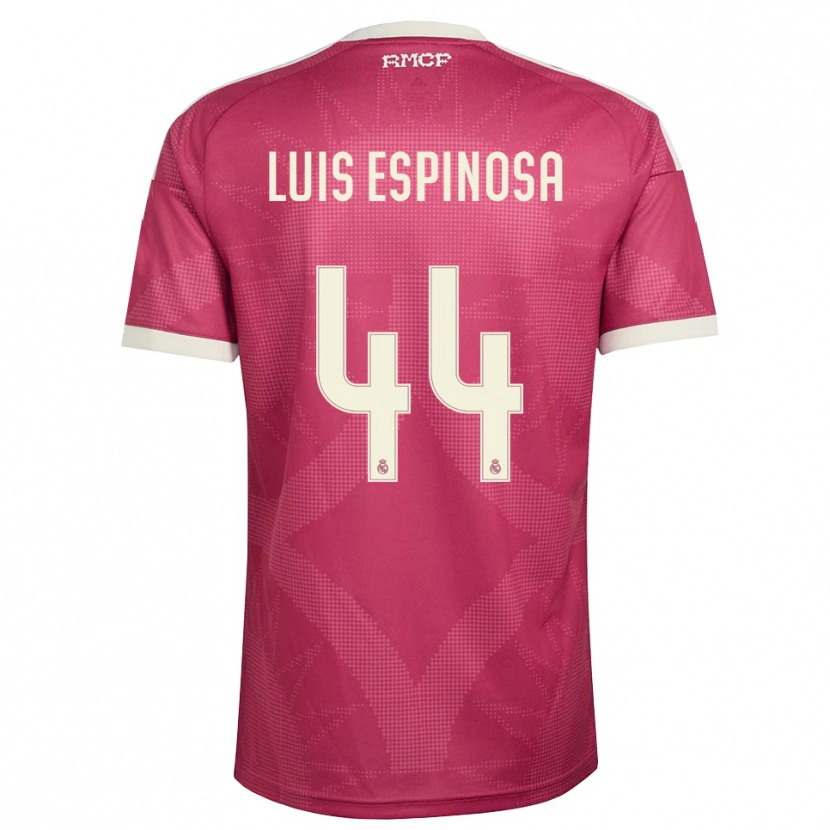 Danxen Femme Maillot José Luis Espinosa #44 Rouge Violet Pâle Blanc Troisieme 2026/27 T-Shirt
