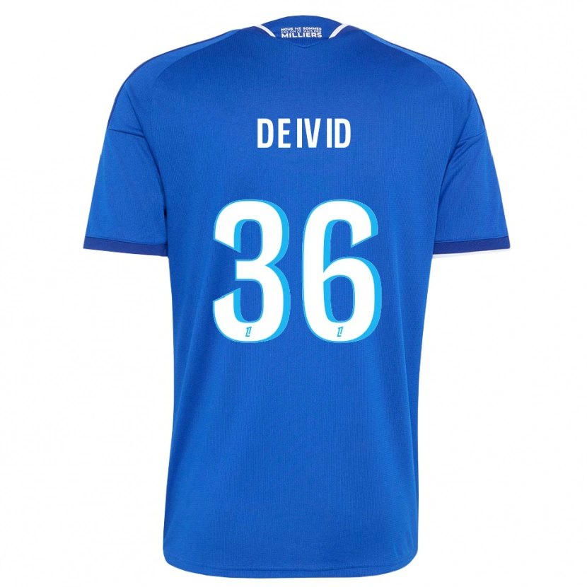 Danxen Enfant Maillot Deivid Washington #36 Bleu Royal Blanc Tenues Domicile 2026/27 T-Shirt