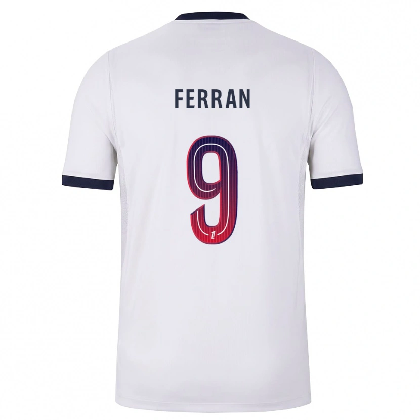 Danxen Enfant Maillot Ferran Torres #9 Blanc Noir Rouge Tenues Extérieur 2026/27 T-Shirt