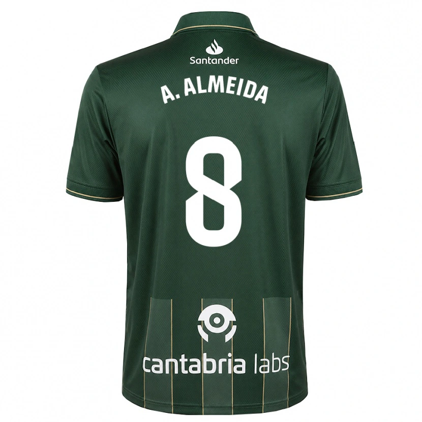 Danxen Enfant Maillot André Almeida #8 Gris Ardoise Foncé Blanc Tenues Extérieur 2026/27 T-Shirt