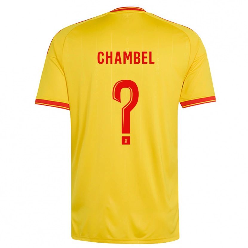 Danxen Enfant Maillot Djibril Chambel #0 Or Orange Rouge Tenues Domicile 2026/27 T-Shirt