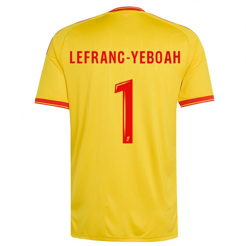 Danxen Enfant Maillot Daïvy Lefranc-Yeboah #1 Or Orange Rouge Tenues Domicile 2026/27 T-Shirt