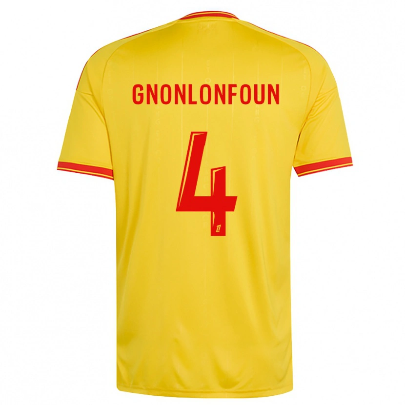 Danxen Enfant Maillot Madi Gnonlonfoun #4 Or Orange Rouge Tenues Domicile 2026/27 T-Shirt