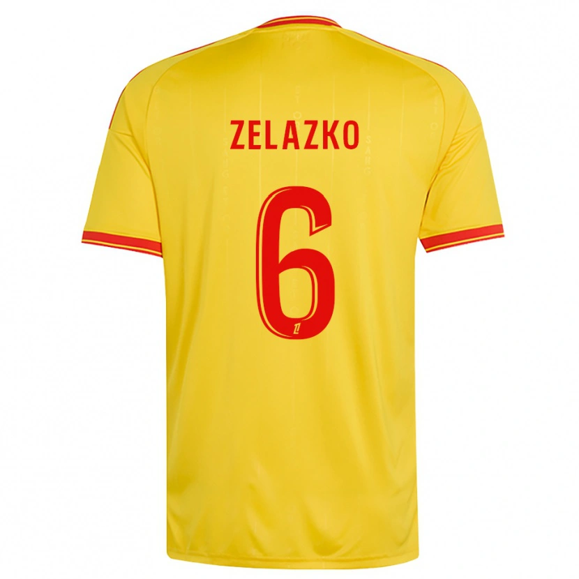 Danxen Enfant Maillot Robin Zelazko #6 Or Orange Rouge Tenues Domicile 2026/27 T-Shirt