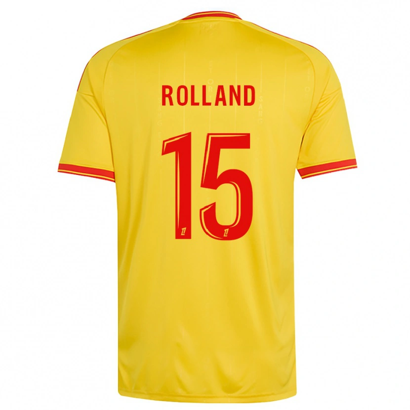 Danxen Enfant Maillot Paul Rolland #15 Or Orange Rouge Tenues Domicile 2026/27 T-Shirt