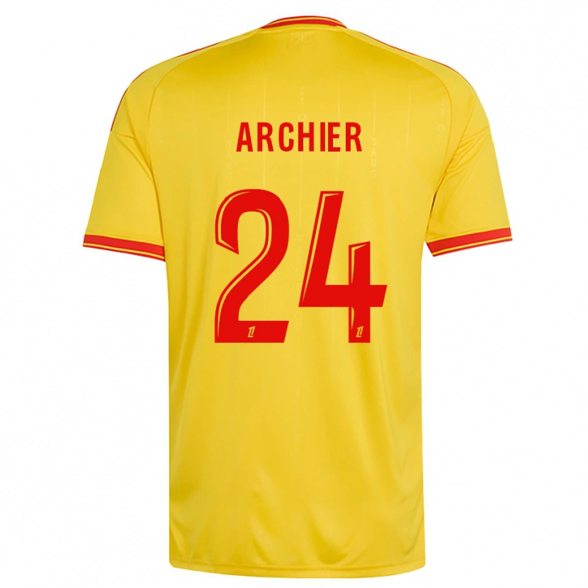 Danxen Enfant Maillot Louann Archier #24 Or Orange Rouge Tenues Domicile 2026/27 T-Shirt