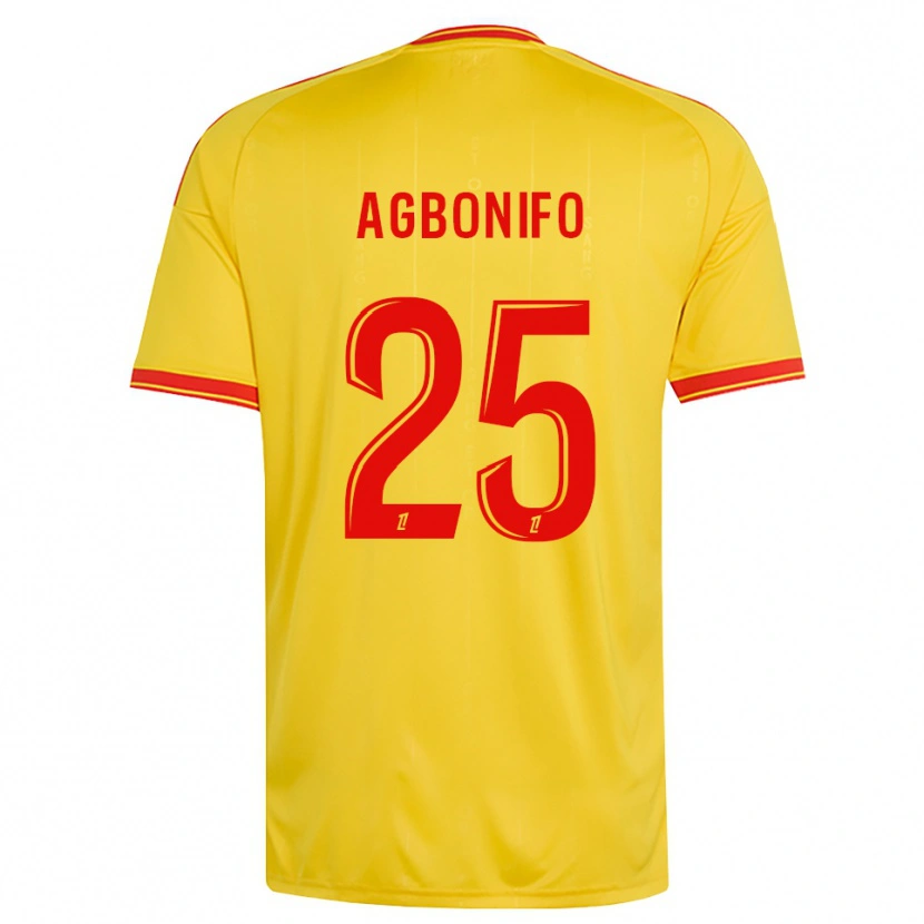 Danxen Enfant Maillot Jeremy Agbonifo #25 Or Orange Rouge Tenues Domicile 2026/27 T-Shirt