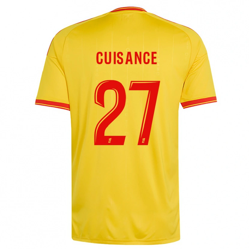 Danxen Enfant Maillot Michaël Cuisance #27 Or Orange Rouge Tenues Domicile 2026/27 T-Shirt