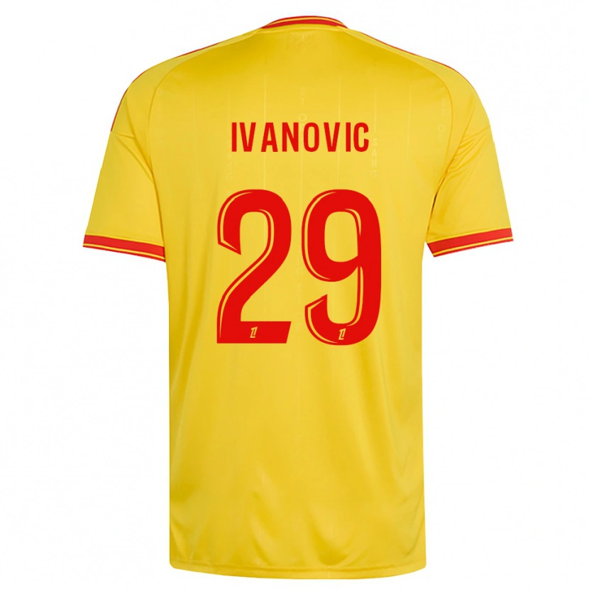 Danxen Enfant Maillot Franjo Ivanović #29 Or Orange Rouge Tenues Domicile 2026/27 T-Shirt