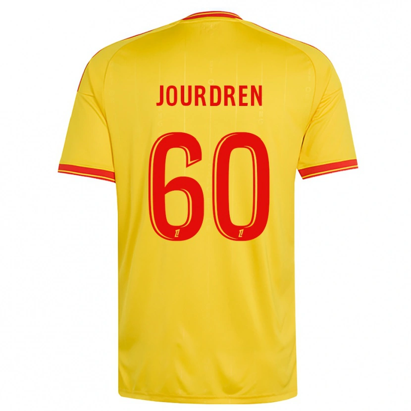 Danxen Enfant Maillot Ilan Jourdren #60 Or Orange Rouge Tenues Domicile 2026/27 T-Shirt