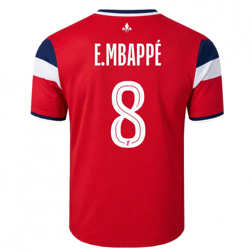 Danxen Enfant Maillot Ethan Mbappé #8 Rouge Blanc Bleu Royal Tenues Domicile 2026/27 T-Shirt