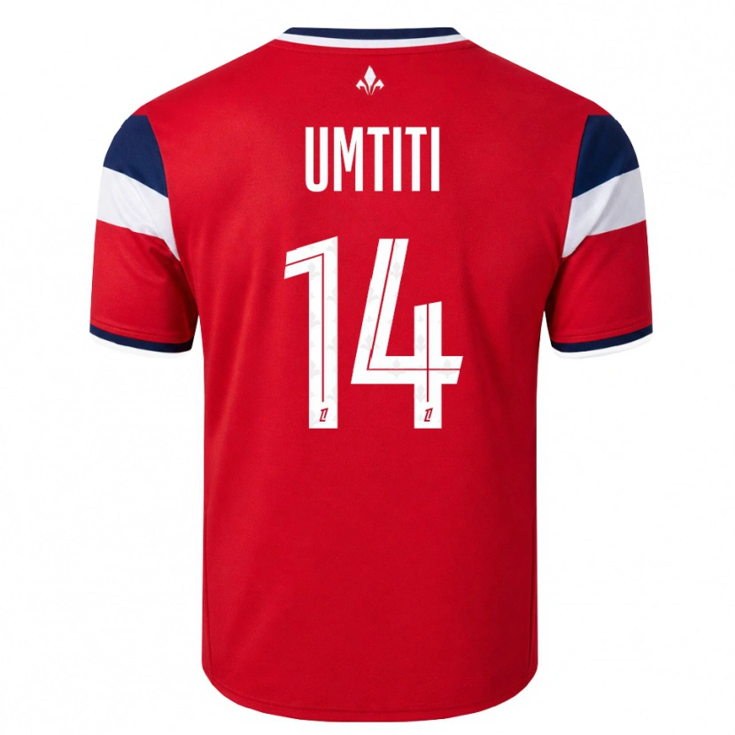 Danxen Enfant Maillot Samuel Umtiti #14 Rouge Blanc Bleu Royal Tenues Domicile 2026/27 T-Shirt