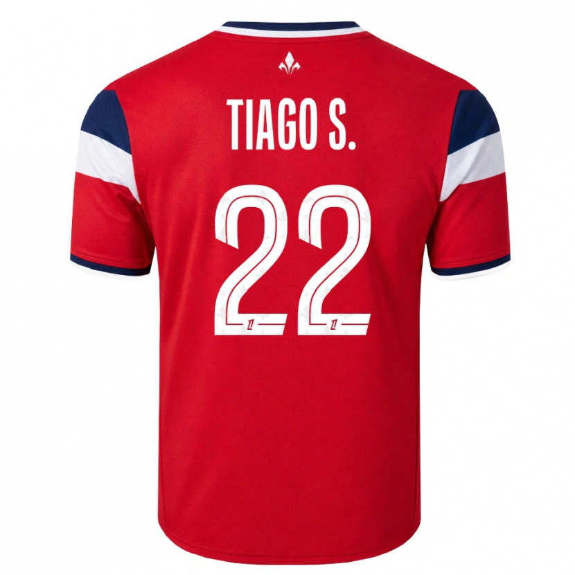 Danxen Enfant Maillot Tiago Santos #22 Rouge Blanc Bleu Royal Tenues Domicile 2026/27 T-Shirt