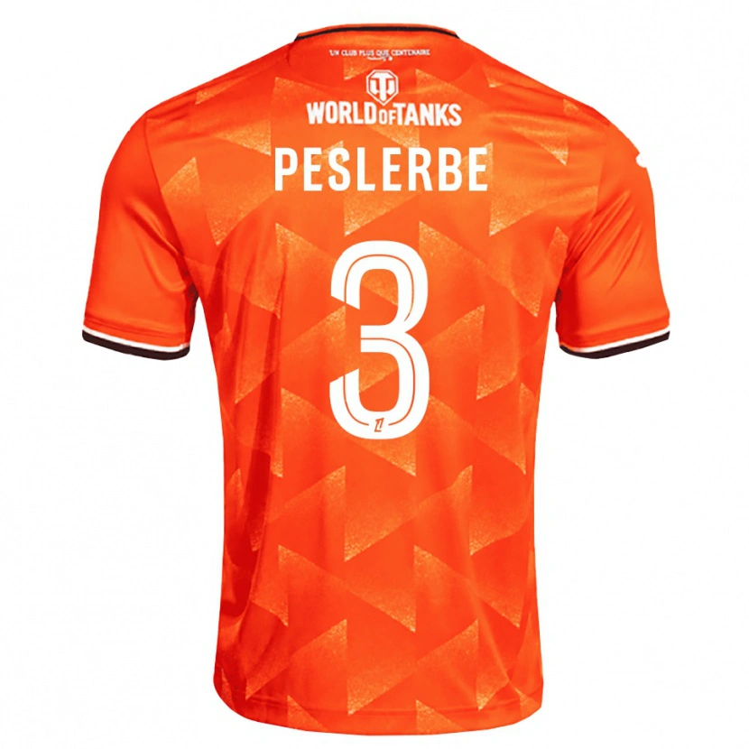 Danxen Enfant Maillot Thomas Peslerbe #3 Orange Blanc Noir Tenues Domicile 2026/27 T-Shirt