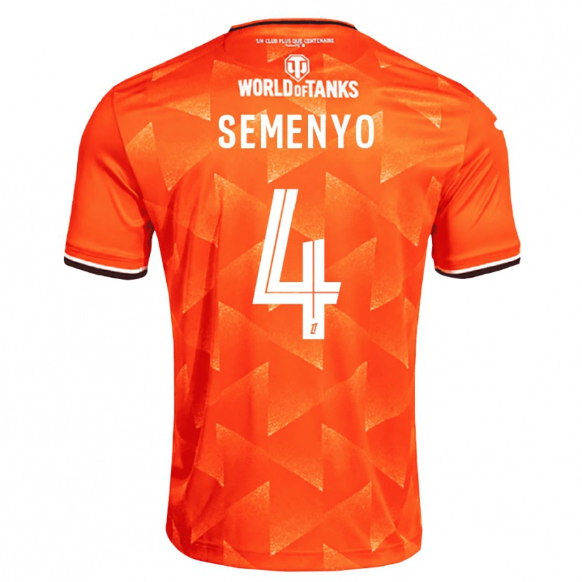 Danxen Enfant Maillot Jai Semenyo #4 Orange Blanc Noir Tenues Domicile 2026/27 T-Shirt