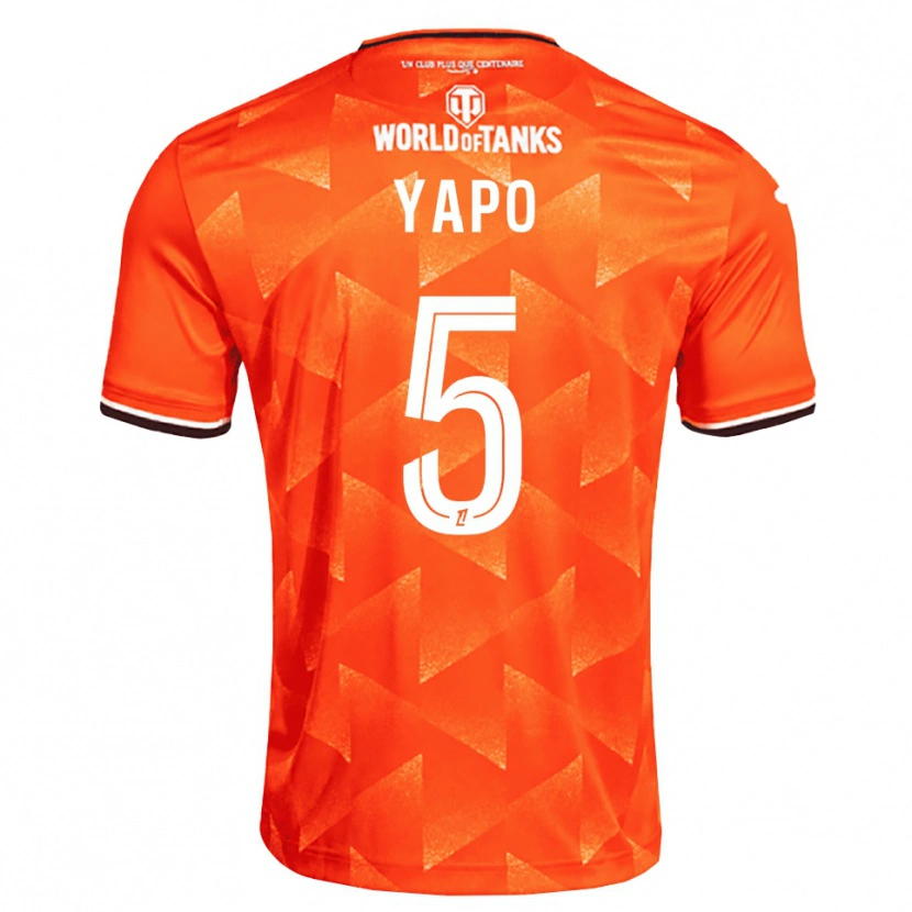Danxen Enfant Maillot Ezekiel Yapo #5 Orange Blanc Noir Tenues Domicile 2026/27 T-Shirt