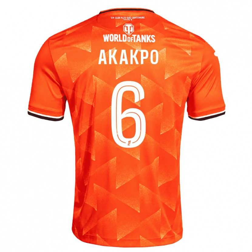 Danxen Enfant Maillot Izak Akakpo #6 Orange Blanc Noir Tenues Domicile 2026/27 T-Shirt