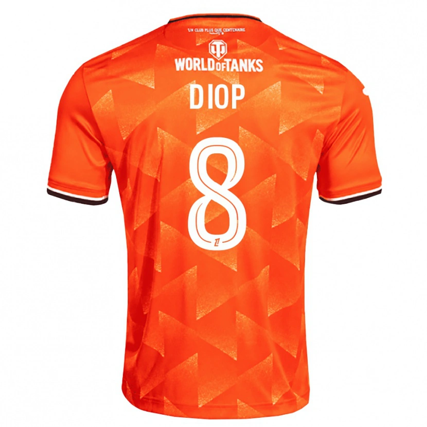 Danxen Enfant Maillot Samba Diop #8 Orange Blanc Noir Tenues Domicile 2026/27 T-Shirt