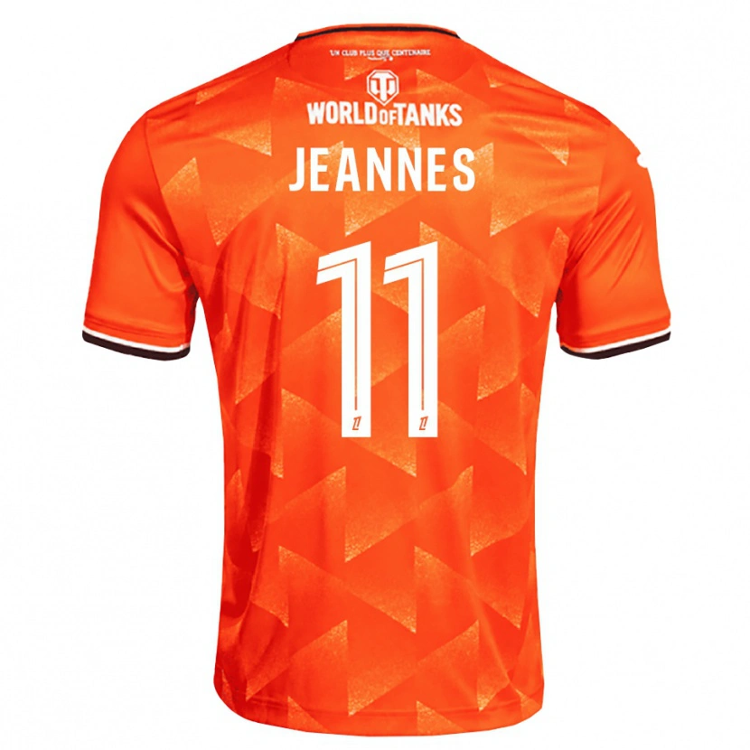 Danxen Enfant Maillot Justine Jeannes #11 Orange Blanc Noir Tenues Domicile 2026/27 T-Shirt